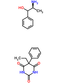 5-Ethyl-5-phenyl-2,4,6(1h,3h,5h)-pyrimidinetrione compd. with (s-(r*,r*))-alpha-(1-aminoethyl)benzenemethanol Structure,56343-96-5Structure