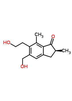 (S)-2,3-dihydro-6-(2-hydroxyethyl)-5-hydroxymethyl-2,7-dimethyl-1h-inden-1-one Structure,56374-22-2Structure