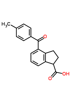 4-(4-Methylbenzoyl)-1-indancarboxylic acid Structure,56461-34-8Structure