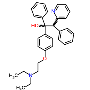 1-(4-Diethylaminoethoxyphenyl)-1,2-di(phenyl)-2-(2-pyridyl)ethanol Structure,56501-77-0Structure