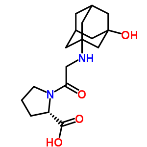 (2S)-1-[2-[(3-hydroxy-1-adamantyl)amino]acetyl]pyrrolidine-2-carboxylic acid Structure,565453-40-9Structure