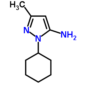 1-Cyclohexyl-3-methyl-1h-pyrazol-5-amine Structure,56547-82-1Structure