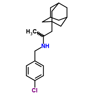 1-(1-金刚烷)-n-[(4-氯苯基)甲基]丙烷-2-胺结构式_56558-46-4结构式