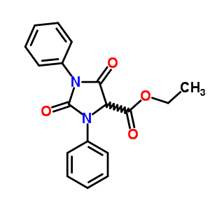 Ethyl 2,5-dioxo-1,3-diphenyl-imidazolidine-4-carboxylate Structure,56598-97-1Structure