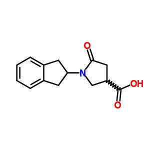 1-(2,3-Dihydro-1h-inden-2-yl)-5-oxo-3-pyrrolidinecarboxylic acid Structure,566154-69-6Structure