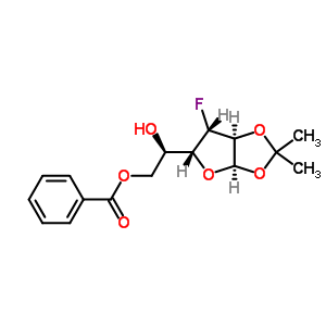 6-O-benzoyl-3-deoxy-3-fluoro-1,2-o-isopropylidene-alpha-d-glucofuranose Structure,56632-74-7Structure