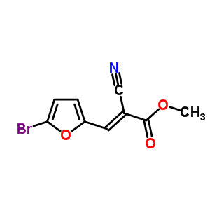 3-(5-Bromo-2-furyl)-2-cyano-prop-2-enoic acid methyl ester Structure,56656-97-4Structure