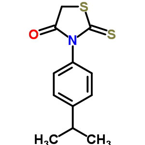 3-(4-Propan-2-ylphenyl)-2-sulfanylidene-thiazolidin-4-one Structure,56676-57-4Structure