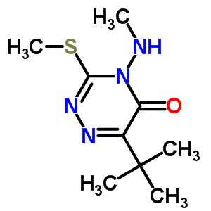 3-Methylthio-4-methylamino-6-tert-butyl-4,5-dihydro-1,2,4-triazin-5-one Structure,56742-45-1Structure