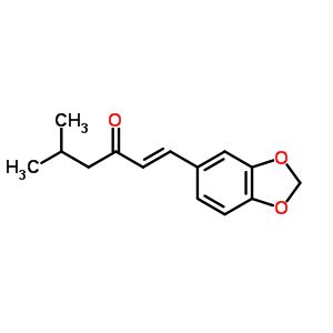 5-Methyl-1-(1,3-benzodioxol-5-yl)-1-hexen-3-one Structure,56750-95-9Structure