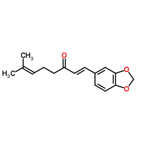 7-甲基-1-(3,4-亚甲基二氧基苯基)-1,6-辛二烯-3-酮结构式_56751-03-2结构式