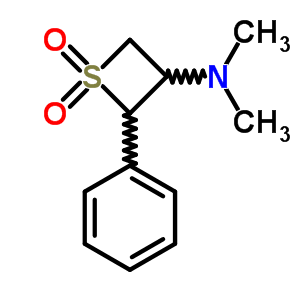 N,n-dimethyl-1,1-dioxo-2-phenyl-thietan-3-amine Structure,5684-61-7Structure