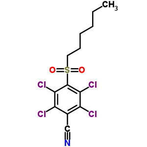 4-Hexylsulfonyl-2,3,5,6-tetrachlorobenzonitrile Structure,56916-68-8Structure