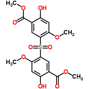 Methyl 2-hydroxy-5-(4-hydroxy-2-methoxy-5-methoxycarbonyl-phenyl)sulfonyl-4-methoxy-benzoate Structure,56923-25-2Structure