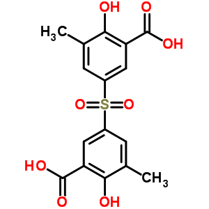 5-(3-Carboxy-4-hydroxy-5-methyl-phenyl)sulfonyl-2-hydroxy-3-methyl-benzoic acid Structure,56923-30-9Structure