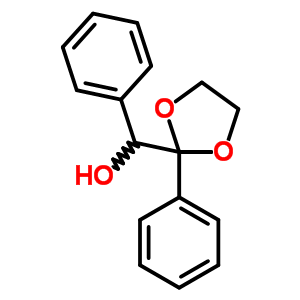 苯基-(2-苯基-1,3-二氧杂烷-2-基)甲醇结构式_5694-69-9结构式