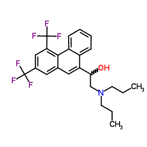 1-[2,4-双(三氟甲基)菲-9-基]-2-(二丙基氨基)乙醇结构式_56989-89-0结构式