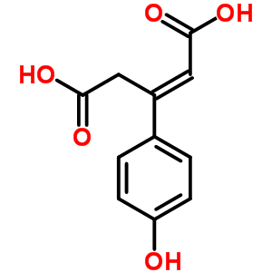 2-戊烯二酸,3-(4-羟基苯基)-,(2E)-结构式_57100-28-4结构式