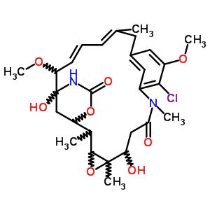 O3-de2-(acetylmethylamino)-1-oxopropyl-maytansine Structure,57103-68-1Structure