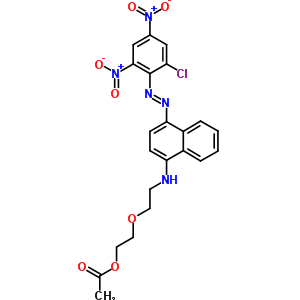 2-[2-[[4-(2-Chloro-4,6-dinitro-phenyl)diazenylnaphthalen-1-yl]amino]et hoxy]ethyl acetate Structure,57119-69-4Structure