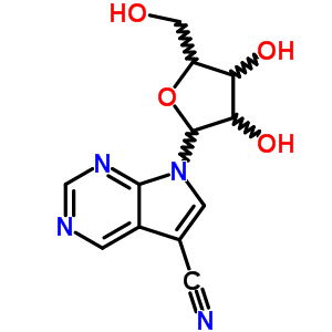 7H-pyrrolo[2,3-d]pyrimidine-5-carbonitrile,7-b-d-ribofuranosyl- Structure,57128-90-2Structure