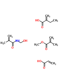 2-Methyl-2-propenoic acid methyl ester polymer with ethyl 2-propenoate, n-(hydroxymethyl)-2-methyl-2-propenamide and 2-propenoic acid Structure,57216-22-5Structure