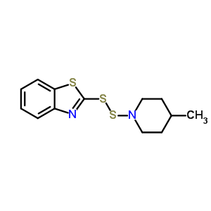 Benzothiazole, 2-((4-methyl-1-piperidinyl)dithio)- Structure,57245-00-8Structure