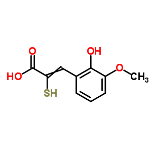 3-(2-羟基-3-甲氧基苯基)-2-疏基-2-丙酸结构式_5740-39-6结构式