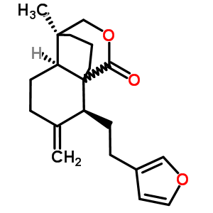 (4R)-8beta-[2-(3-呋喃基)乙基]-4aalpha,5,6,7,8,8alpha-六氢-4-甲基-7-亚甲基-3H-4alpha,8aalpha-丙桥-1H-2-苯并吡喃-1-酮结构式_57459-42-4结构式