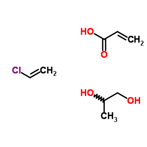 2-丙烯酸,单酯与1,2-丙烷二醇与氯乙烯聚合物结构式_57495-45-1结构式