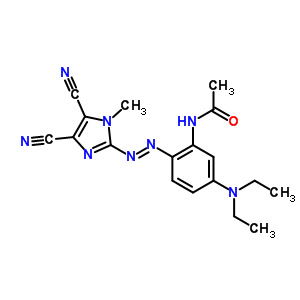 N-[2-[(4,5-dicyano-1-methyl-1h-imidazol-2-yl)azo]-5-(diethylamino)phenyl ]acetamide Structure,57563-07-2Structure