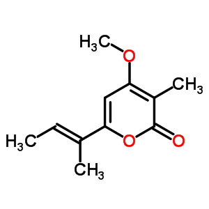 4-Methoxy-3-methyl-6-[(e)-1-methyl-1-propenyl ]-2h-pyran-2-one Structure,57685-79-7Structure