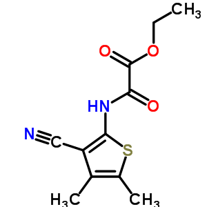 Ethyl (3-cyano-4,5-dimethyl-thiophen-2-yl)carbamoylformate Structure,57785-66-7Structure