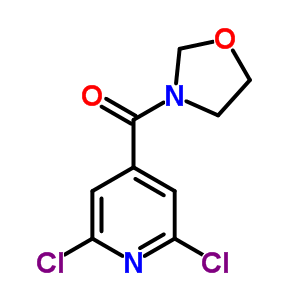 3-(2,6-Dichloroisonicotinoyl)oxazolidine Structure,57803-45-9Structure