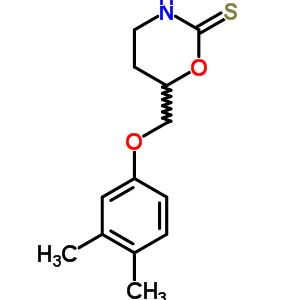 3,4,5,6-Tetrahydro-6-(3,4-xylyloxymethyl)-2h-1,3-oxazine-2-thione Structure,57841-34-6Structure