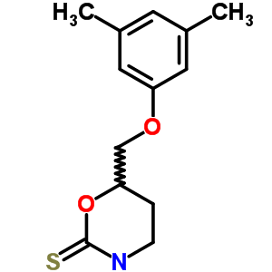 3,4,5,6-Tetrahydro-6-(3,5-xylyloxymethyl)-2h-1,3-oxazine-2-thione Structure,57841-38-0Structure