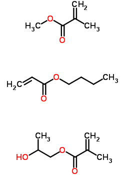 2-甲基-2-丙烯酸甲酯与 2-丙烯酸丁酯和 1,2-丙二醇单(2-甲基-2-丙烯酸酯)聚合物结构式_57876-47-8结构式