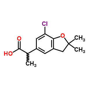 2,3-Dihydro-7-chloro-α,2,2-trimethyl-5-benzofuranacetic acid Structure,57899-02-2Structure