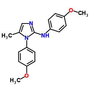 N,1-bis(4-methoxyphenyl)-5-methyl-imidazol-2-amine Structure,57962-70-6Structure