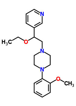 1-[2-Ethoxy-2-(3-pyridinyl)ethyl]-4-(2-methoxyphenyl)-piperazine Structure,58013-09-5Structure