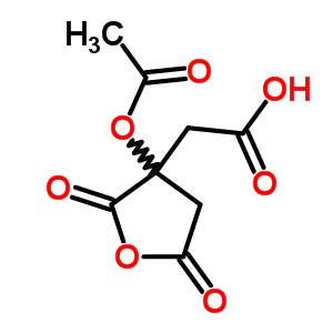 2-(3-乙酰氧基-2,5-二氧代-四氢呋喃-3-基)乙酸结构式_58032-65-8结构式