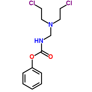 N-[bis(2-chloroethyl)aminomethyl ]carbamic acid phenyl ester Structure,58050-47-8Structure