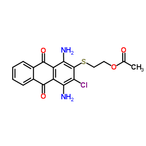 2-[[2-(乙酰基氧基)乙基]硫代]-1,4-二氨基-3-氯-9,10-蒽二酮结构式_58065-30-8结构式