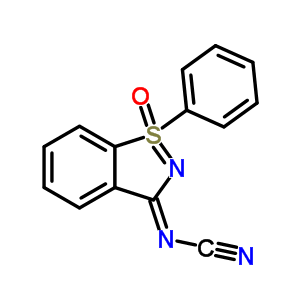 1-Oxido-1-phenyl-3h-1,2-benzisothiazol-3-ylidenecyanamide Structure,58098-99-0Structure