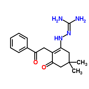 Hydrazinecarboximidamide,2-[5,5-dimethyl-3-oxo-2-(2-oxo-2-phenylethyl)-1-cyclohexen-1-yl]- Structure,58137-29-4Structure