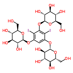 1,3,5-Tris(beta-d-glucopyranosyloxy)-2,4-diiodobenzene Structure,58163-18-1Structure