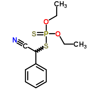 Phosphorodithioic acid s-(alpha-cyanobenzyl) o, o-diethyl ester Structure,5823-20-1Structure