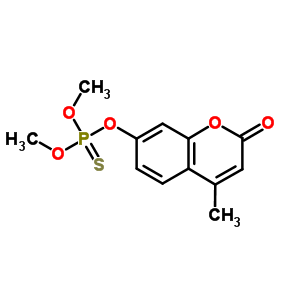 Thiophosphoric acid o,o-dimethyl o-(4-methyl-7-coumarinyl) ester Structure,5826-85-7Structure