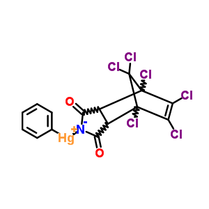 (1,2,3,4,7,7-Hexachlorobicyclo(2.2.1)hept-2-ene-5,6-dicarboximido)phenylmercury Structure,5834-81-1Structure