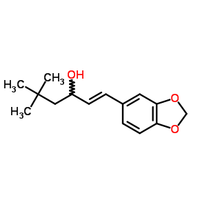 5,5-Dimethyl-1-(1,3-benzodioxol-5-yl)-1-hexen-3-ol Structure,58344-89-1Structure